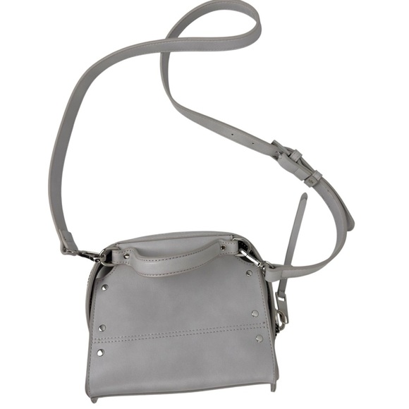 Dream Control Grey Small Crossbody/Handle Purse Studded Faux Leather Vegan - Picture 13 of 16